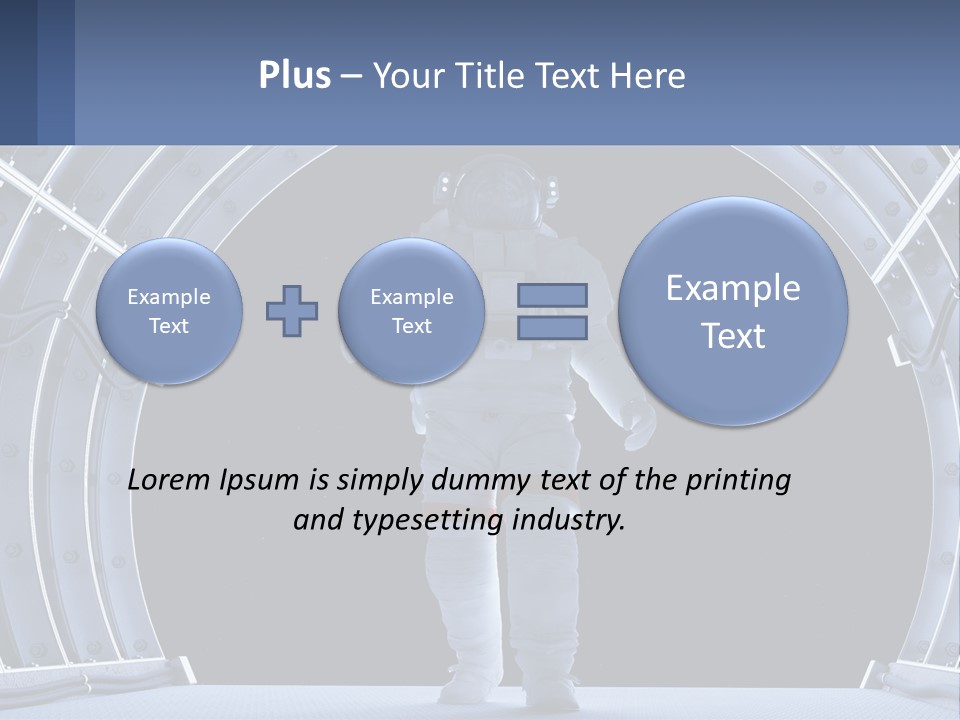 A Man In A Space Suit Is Walking Through A Tunnel PowerPoint Template