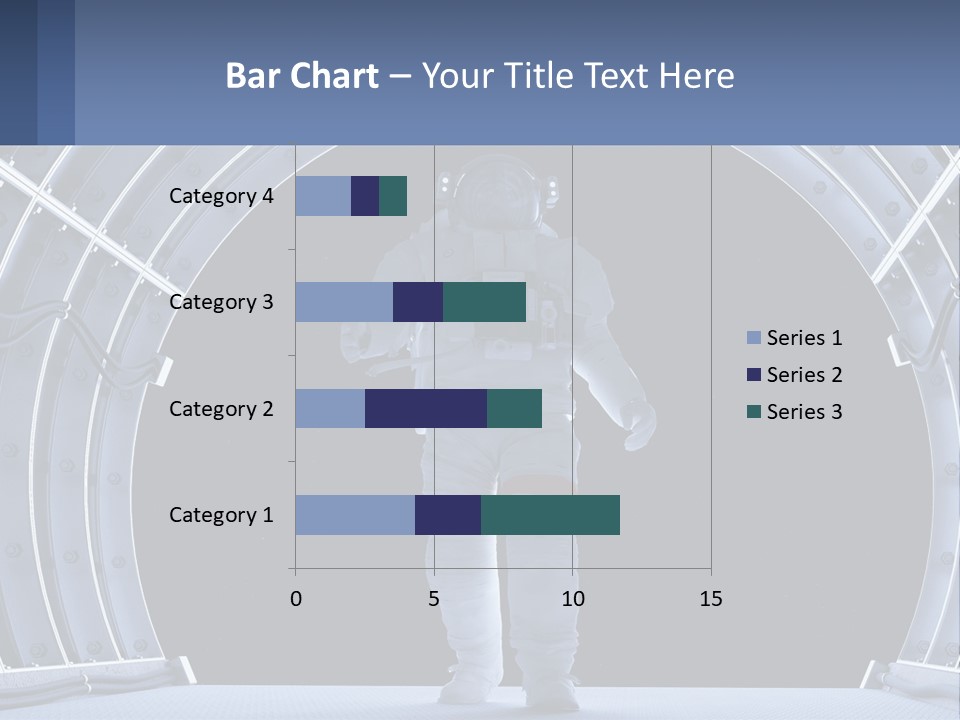 A Man In A Space Suit Is Walking Through A Tunnel PowerPoint Template