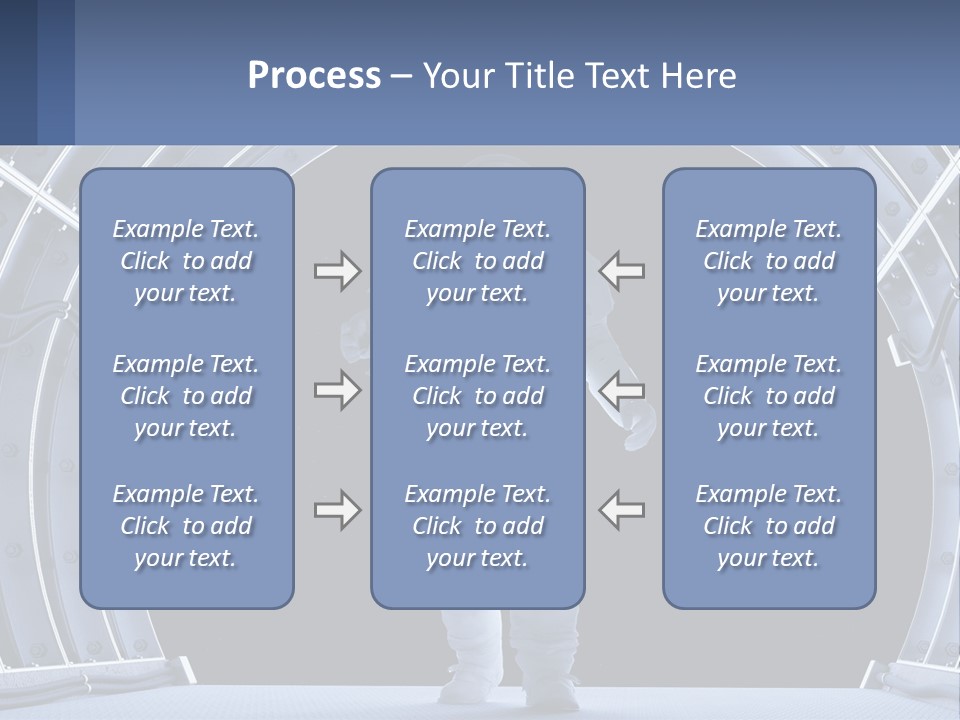 A Man In A Space Suit Is Walking Through A Tunnel PowerPoint Template