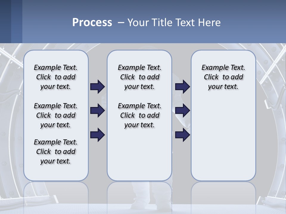 A Man In A Space Suit Is Walking Through A Tunnel PowerPoint Template