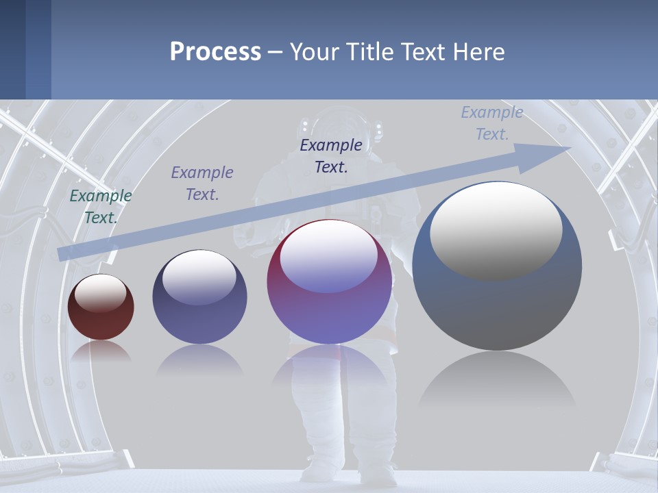 A Man In A Space Suit Is Walking Through A Tunnel PowerPoint Template
