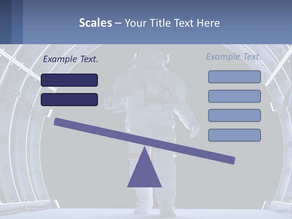 A Man In A Space Suit Is Walking Through A Tunnel PowerPoint Template