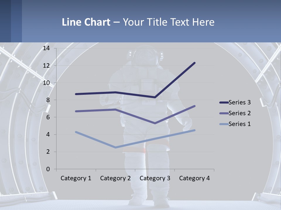A Man In A Space Suit Is Walking Through A Tunnel PowerPoint Template