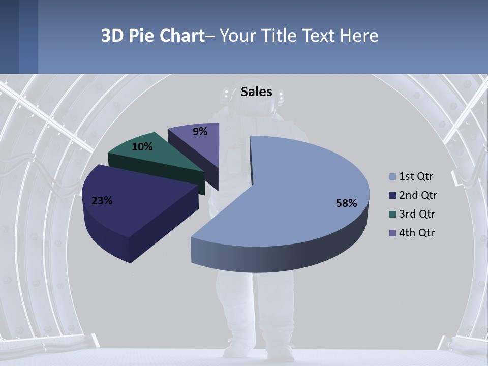 A Man In A Space Suit Is Walking Through A Tunnel PowerPoint Template