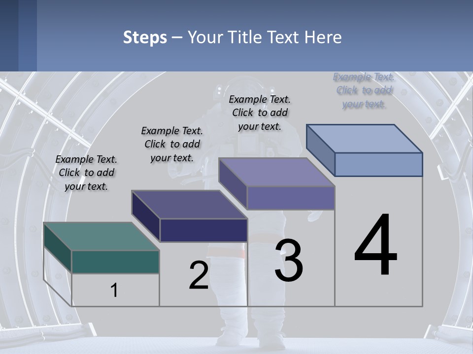 A Man In A Space Suit Is Walking Through A Tunnel PowerPoint Template