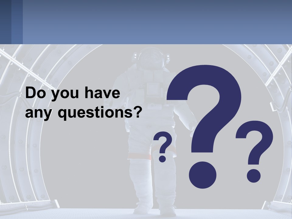 A Man In A Space Suit Is Walking Through A Tunnel PowerPoint Template