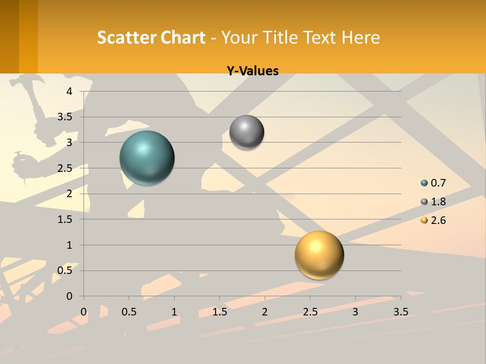 A Silhouette Of A Man Holding A Hammer On Top Of A Building PowerPoint Template