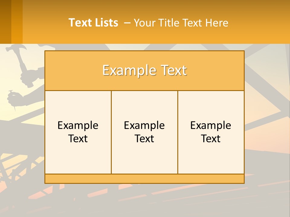 A Silhouette Of A Man Holding A Hammer On Top Of A Building PowerPoint Template