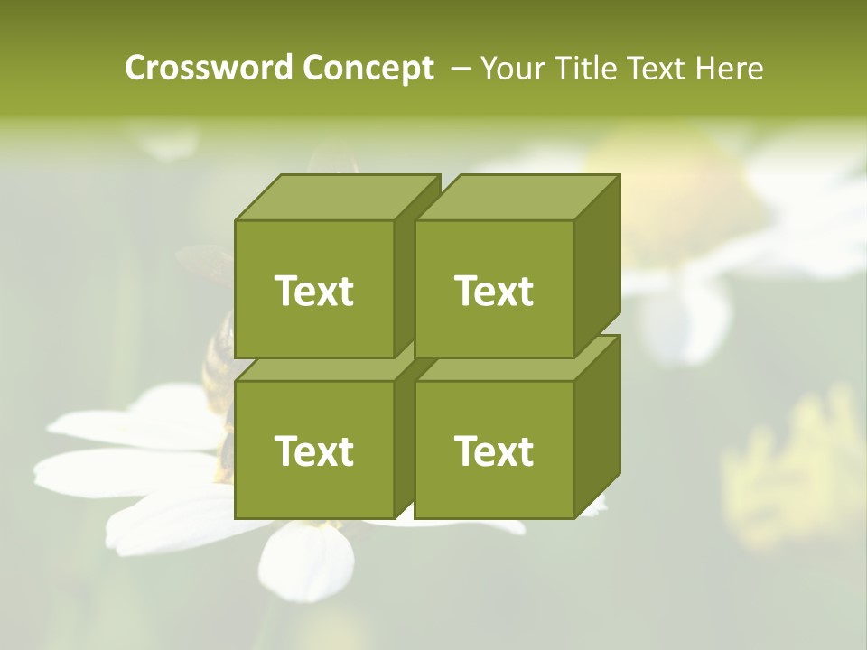 A Bee On A Flower Powerpoint Template PowerPoint Template