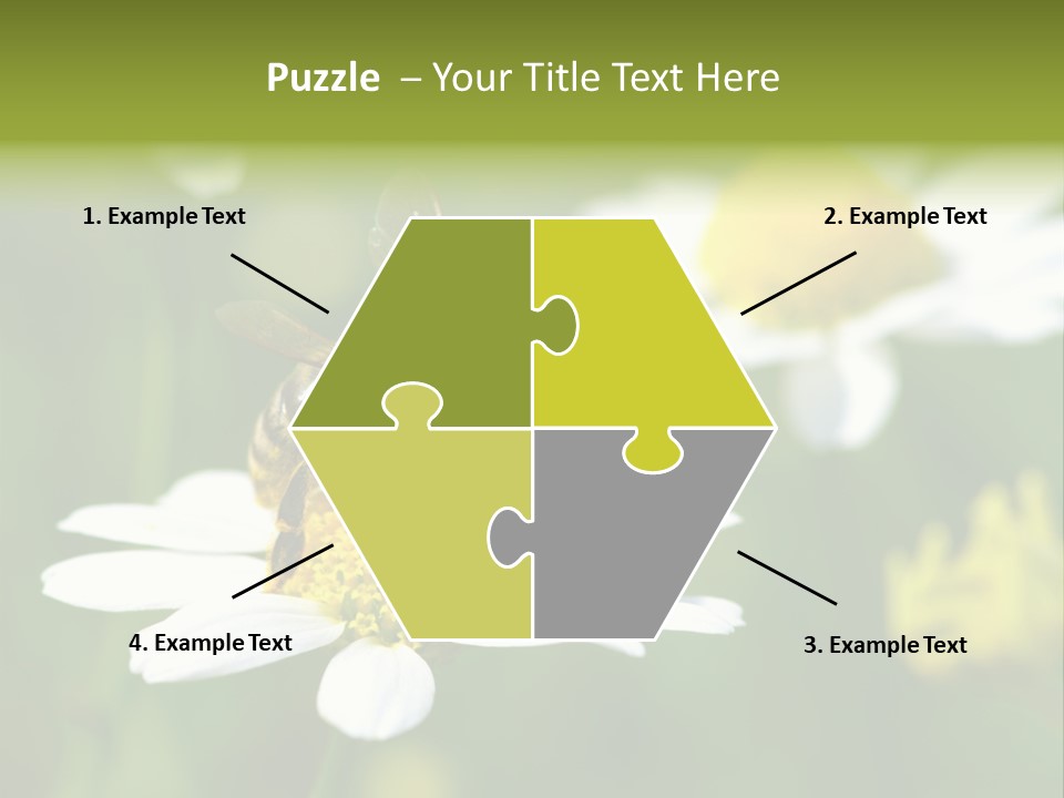 A Bee On A Flower Powerpoint Template PowerPoint Template