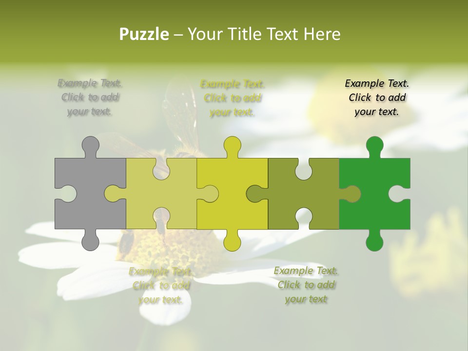 A Bee On A Flower Powerpoint Template PowerPoint Template