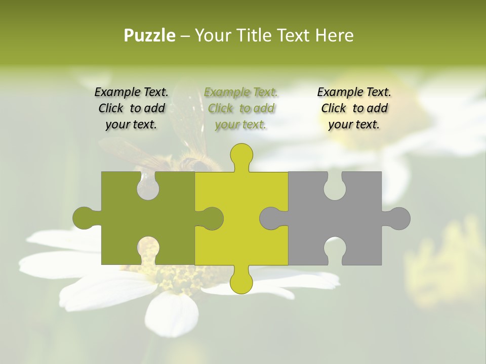 A Bee On A Flower Powerpoint Template PowerPoint Template