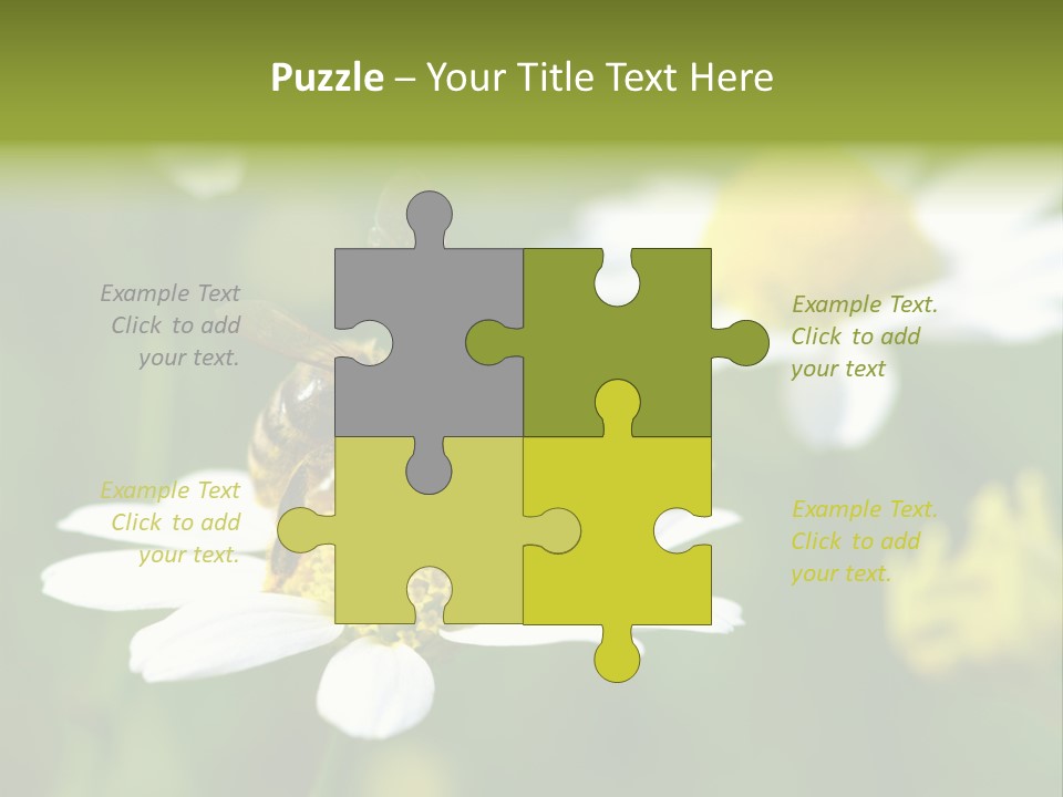 A Bee On A Flower Powerpoint Template PowerPoint Template