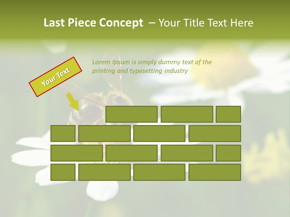 A Bee On A Flower Powerpoint Template PowerPoint Template