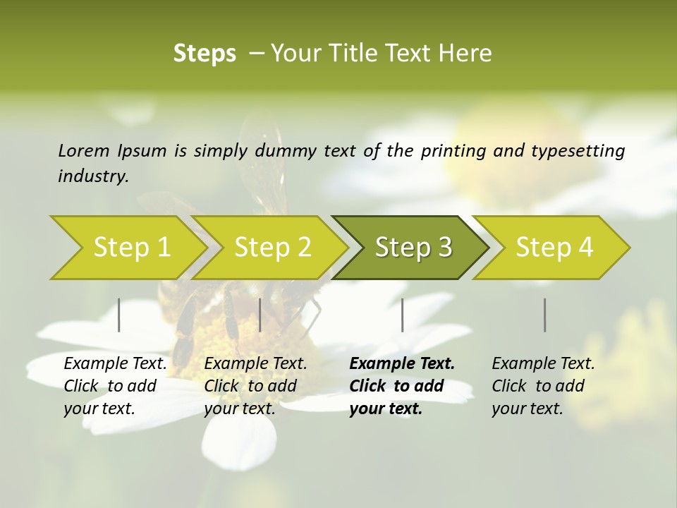 A Bee On A Flower Powerpoint Template PowerPoint Template