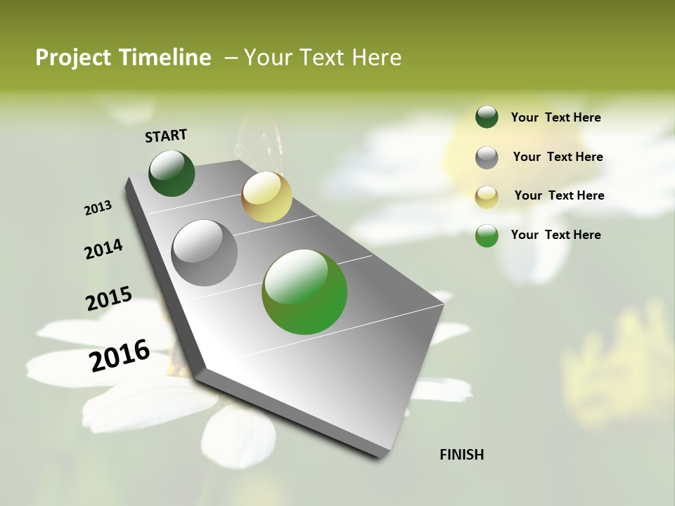 A Bee On A Flower Powerpoint Template PowerPoint Template