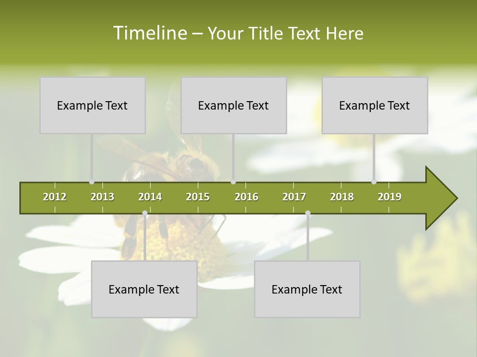 A Bee On A Flower Powerpoint Template PowerPoint Template