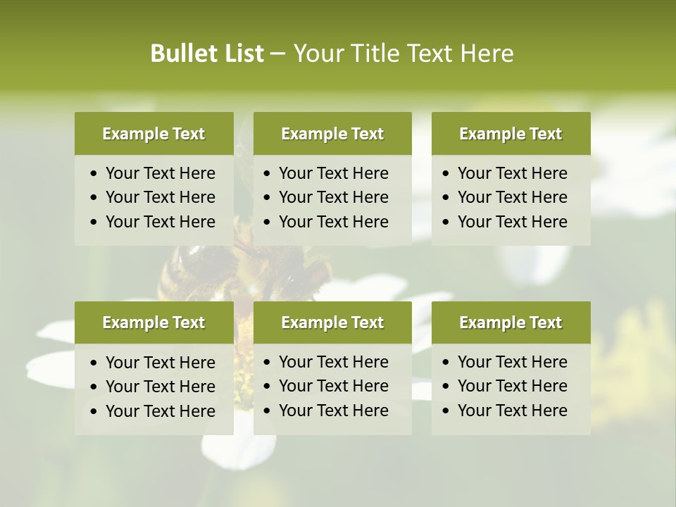 A Bee On A Flower Powerpoint Template PowerPoint Template