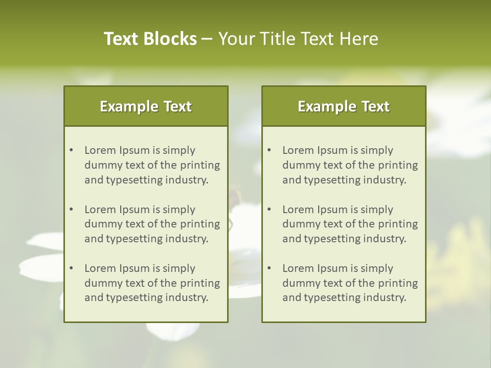 A Bee On A Flower Powerpoint Template PowerPoint Template
