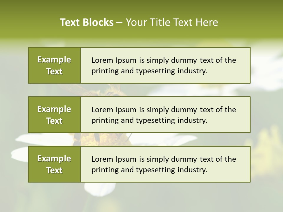 A Bee On A Flower Powerpoint Template PowerPoint Template
