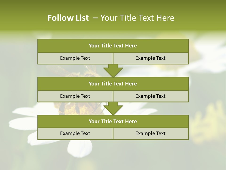 A Bee On A Flower Powerpoint Template PowerPoint Template