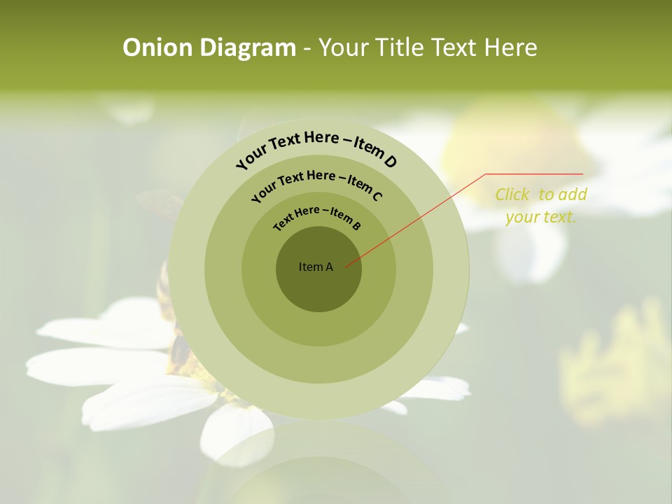 A Bee On A Flower Powerpoint Template PowerPoint Template