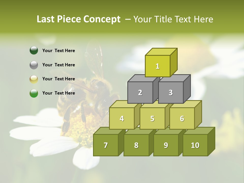 A Bee On A Flower Powerpoint Template PowerPoint Template