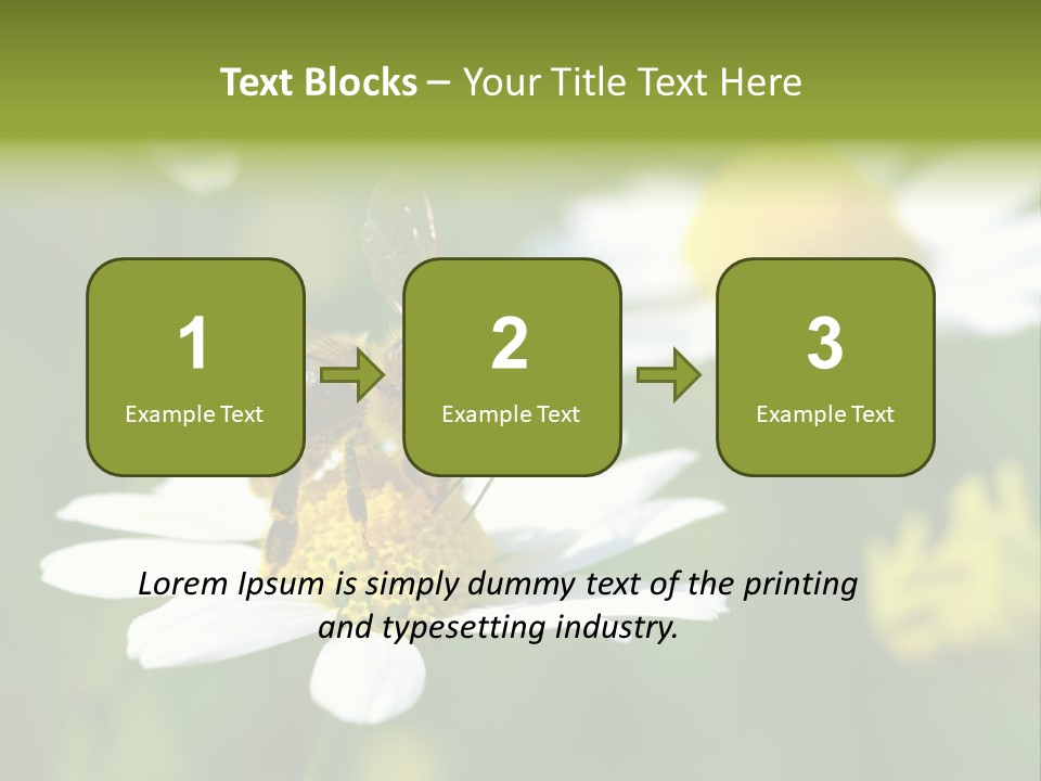 A Bee On A Flower Powerpoint Template PowerPoint Template