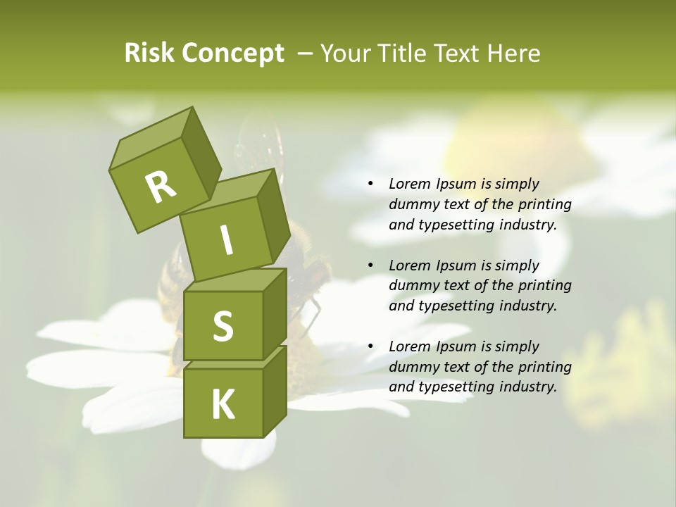 A Bee On A Flower Powerpoint Template PowerPoint Template