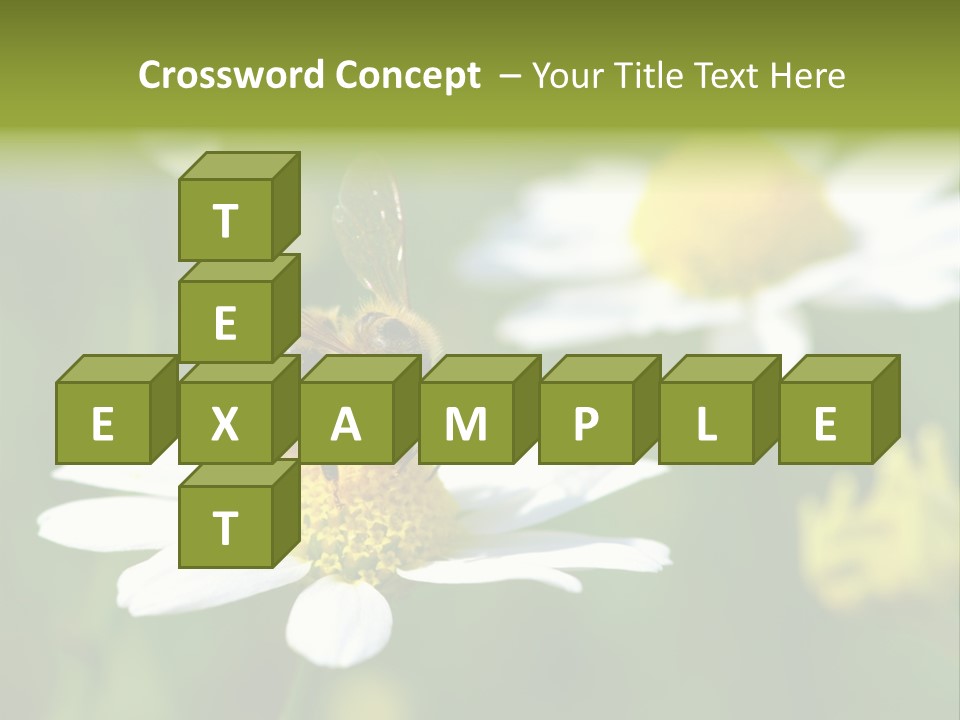 A Bee On A Flower Powerpoint Template PowerPoint Template