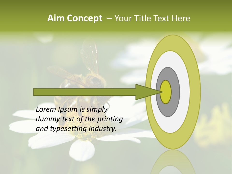A Bee On A Flower Powerpoint Template PowerPoint Template