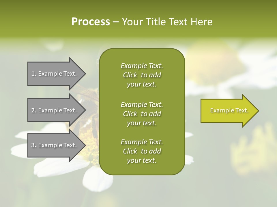 A Bee On A Flower Powerpoint Template PowerPoint Template