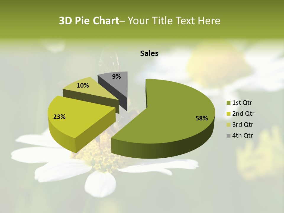 A Bee On A Flower Powerpoint Template PowerPoint Template