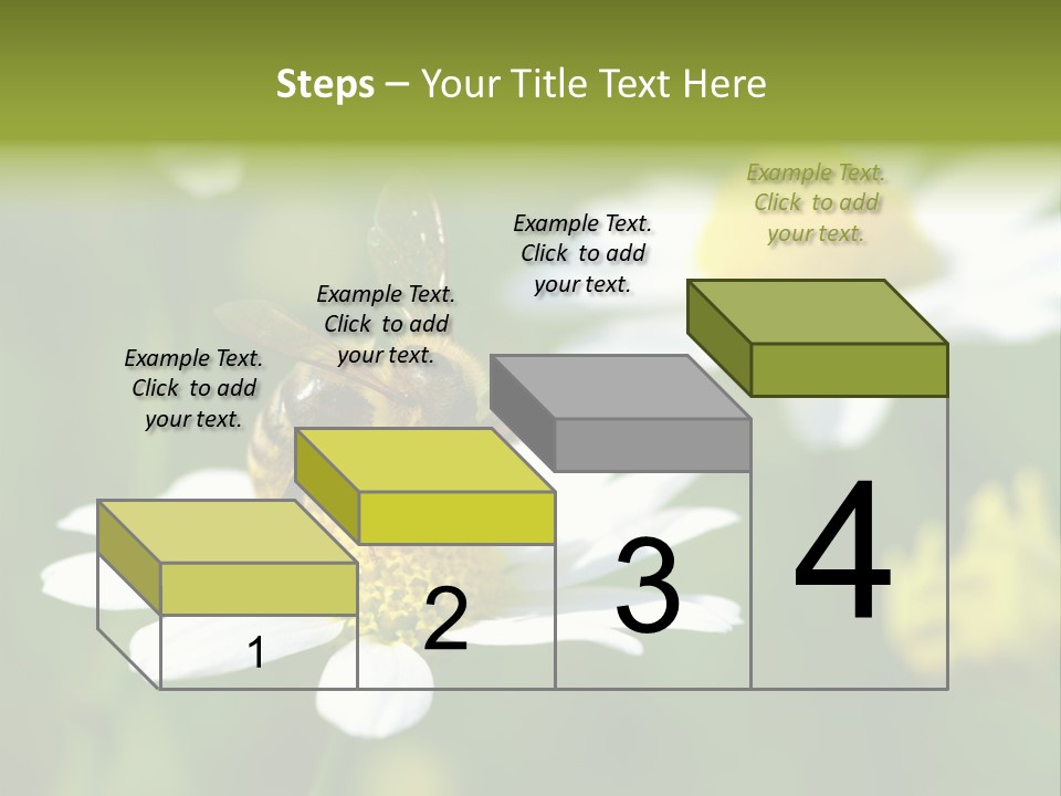 A Bee On A Flower Powerpoint Template PowerPoint Template