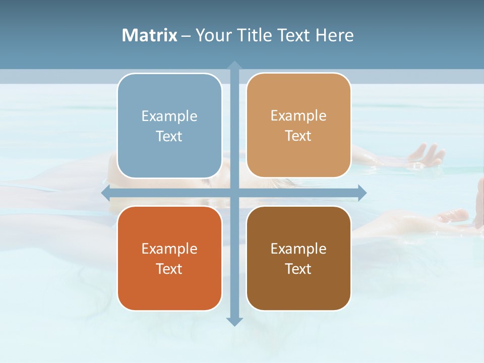 A Woman Floating In A Pool Of Water Powerpoint Template PowerPoint Template