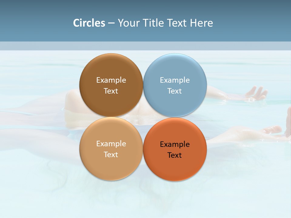 A Woman Floating In A Pool Of Water Powerpoint Template PowerPoint Template