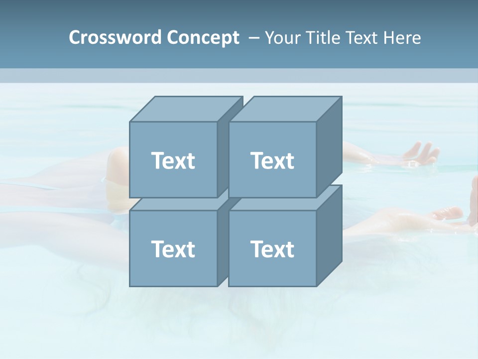 A Woman Floating In A Pool Of Water Powerpoint Template PowerPoint Template