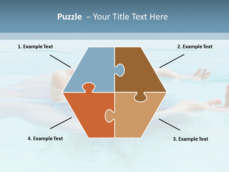 A Woman Floating In A Pool Of Water Powerpoint Template PowerPoint Template