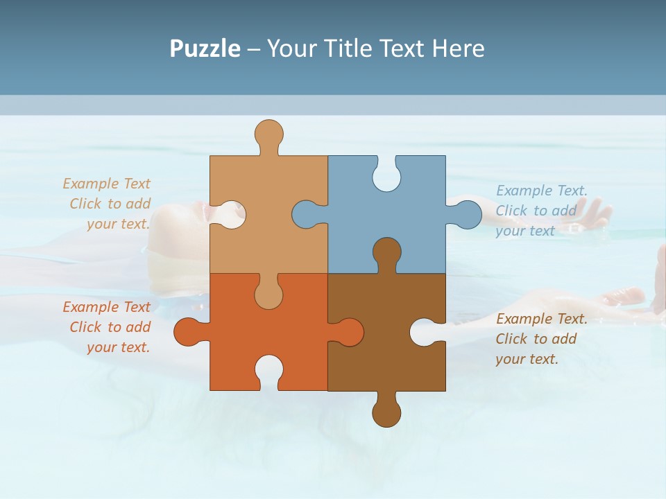 A Woman Floating In A Pool Of Water Powerpoint Template PowerPoint Template