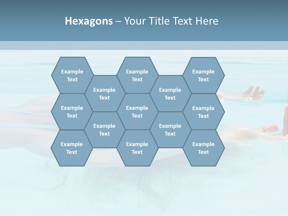 A Woman Floating In A Pool Of Water Powerpoint Template PowerPoint Template