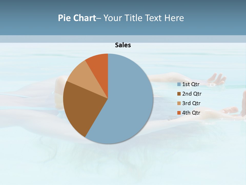 A Woman Floating In A Pool Of Water Powerpoint Template PowerPoint Template