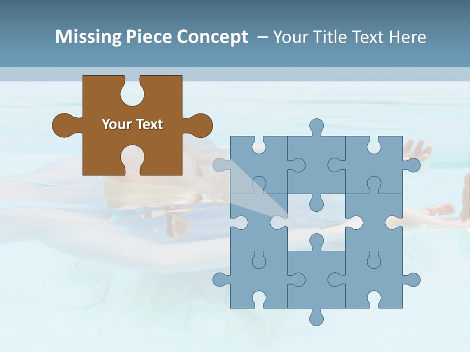 A Woman Floating In A Pool Of Water Powerpoint Template PowerPoint Template