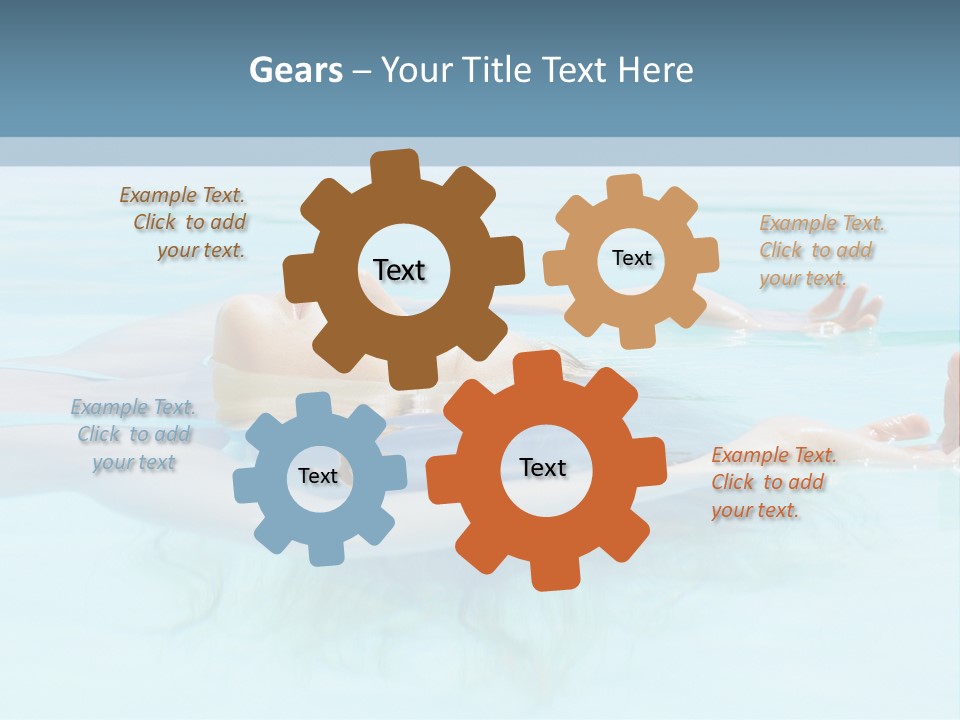 A Woman Floating In A Pool Of Water Powerpoint Template PowerPoint Template