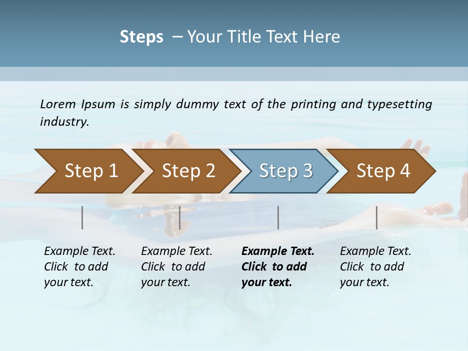 A Woman Floating In A Pool Of Water Powerpoint Template PowerPoint Template