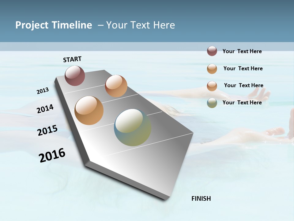 A Woman Floating In A Pool Of Water Powerpoint Template PowerPoint Template
