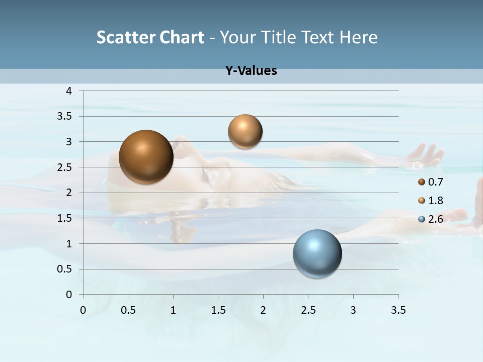 A Woman Floating In A Pool Of Water Powerpoint Template PowerPoint Template