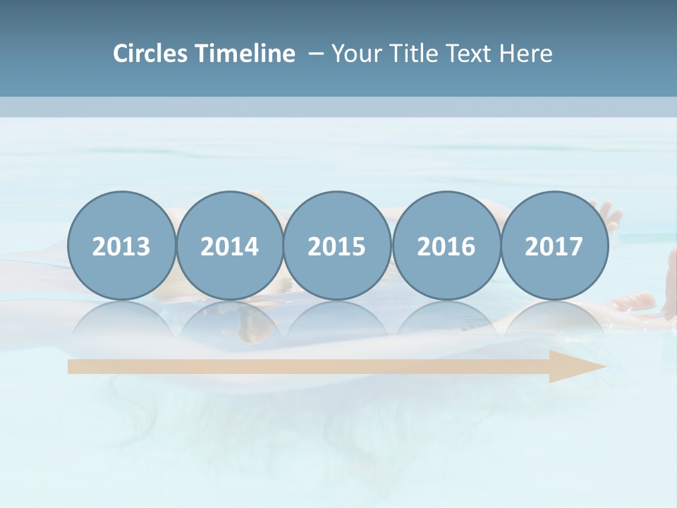 A Woman Floating In A Pool Of Water Powerpoint Template PowerPoint Template