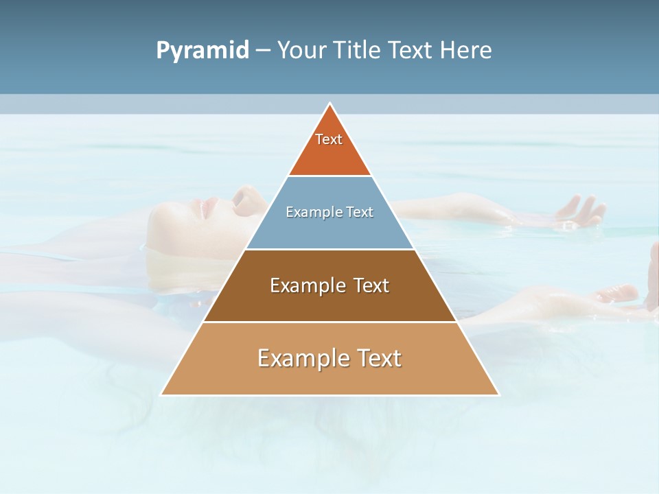 A Woman Floating In A Pool Of Water Powerpoint Template PowerPoint Template