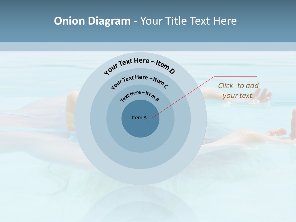 A Woman Floating In A Pool Of Water Powerpoint Template PowerPoint Template