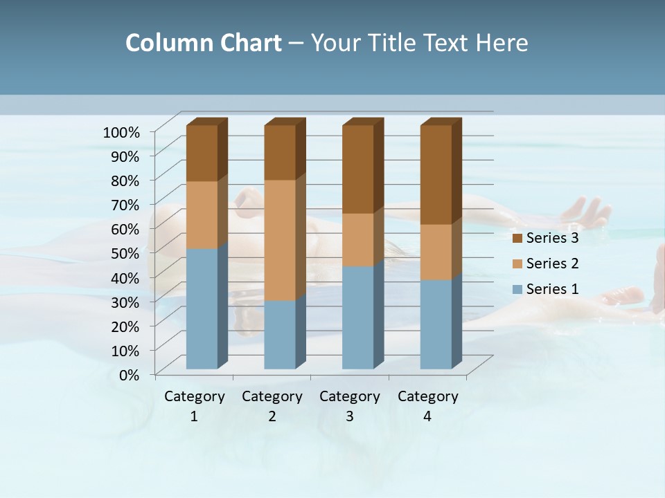 A Woman Floating In A Pool Of Water Powerpoint Template PowerPoint Template